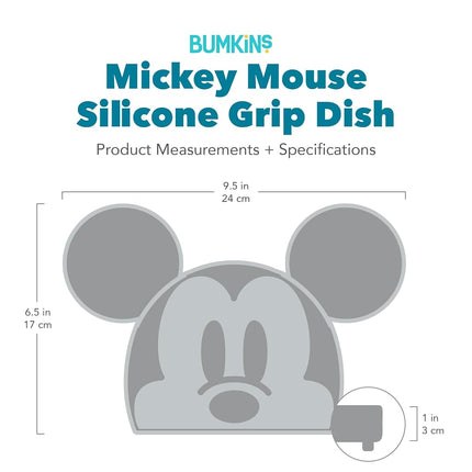 Bumkins Bumkins - Silicone Grip Dish - Disney Mickey Mouse