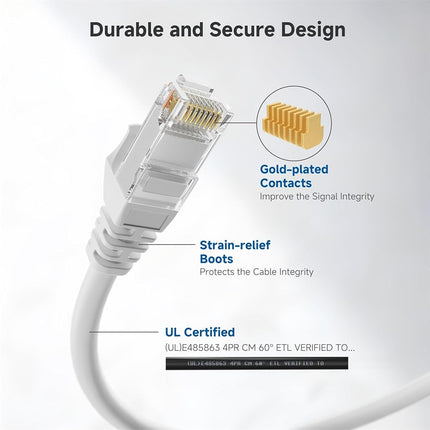 Cable Matters 5-Pack Snagless Cat6 Ethernet Cable (Cat6 Cable/Cat 6 Cable) in Red 10 Feet - Available 1FT - 150FT in Length