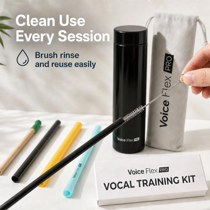 Voice Flex Pro Vocal Trainer for Singing - Voice Training Straws Set