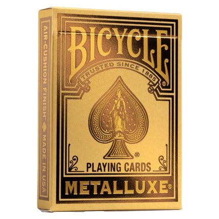 Jeu de Cartes Bicycle Metalluxe Or – Finition Métal Premium – Format Poker