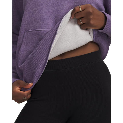 Under Armour Women's Rival Fleece Hoodie, (521) Purple Luxe Light Heather / / Purple Luxe, XL