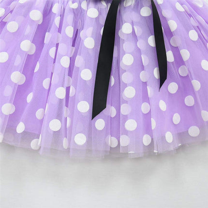 Dressy Daisy Baby Girl Polka Dots Fancy Dress Up Birthday Party Costume with Mouse Ears Headband Size 18 Months, Purple