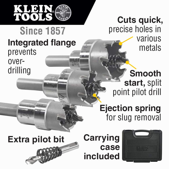 Carbide Hole Cutter Set 4 Piece KLEIN TOOLS 31872