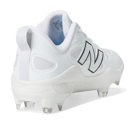 New Balance Women's Fresh Foam Velo V4 Molded Softball Shoe, White/Black, 5