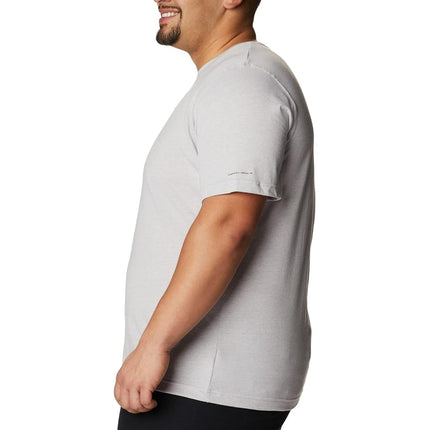 Columbia Men's Thistletown Hills Short Sleeve Hiking Shirt, Grey Heather, 2X