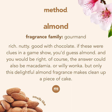 Method Floor Cleaner, Squirt & Mop Hard Floor Cleaner, Almond Fragrance, 739 ml