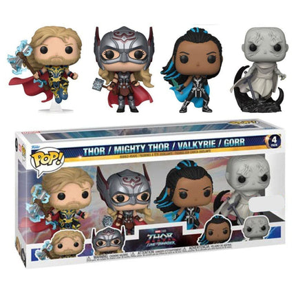 POP! 4 Pack Thor, Mighty Thor, Valkyrie, Gorr (Tho