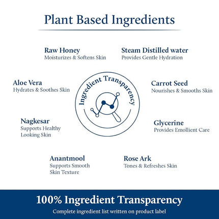 Blue Nectar Ayurvedic Tan Removal Face Wash for Glowing Skin | Honey Aloe Vera Detan Cleanser for Dry Skin, Oily Skin and Combination Skin (8 Herbs, 200ml)