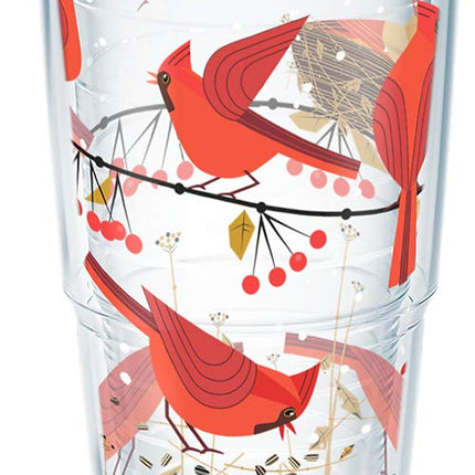 Tervis 1318345 Cardinals Insulated Tumbler with Wrap and Lid 24 oz - Tritan Clear
