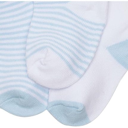 Chaussettes en coton égyptien riches pour nouveau-nés et chaussettes en tissu éponge pour bébés filles Hudson, bleu-gris clair, 12-24 mois