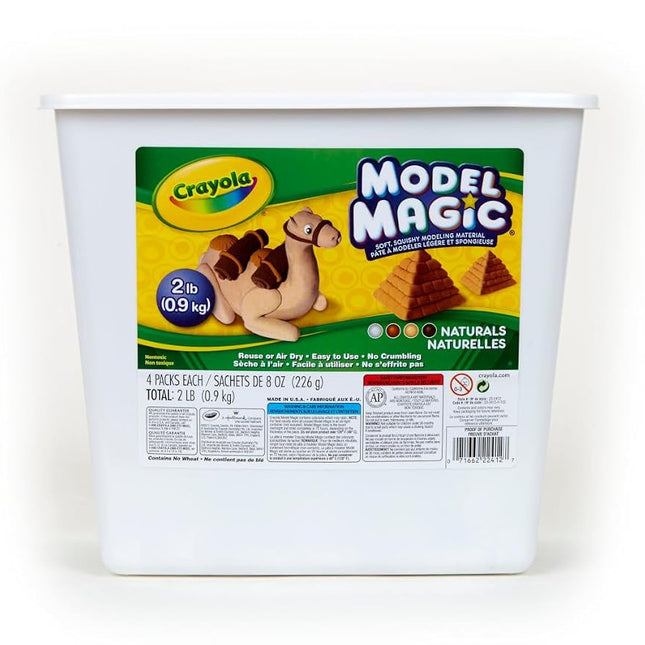 Crayola Model Magic Bucket, Naturals, School and Craft Supplies, Gift for Boys and Girls, Kids, Ages 3,4, 5, 6 and Up, Holiday Toys, Arts and Crafts