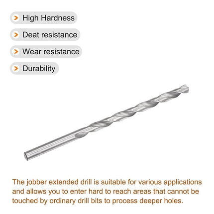 uxcell 12mm Twist Drill Bits, High-Speed Steel Straight Shank Extra Long Drill Bit 250mm Length for Wood Plastic Aluminum