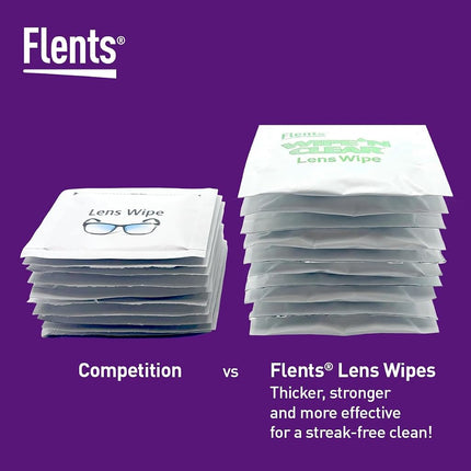 Paños para lentes Flents WIPE'N, transparentes, 75 unidades