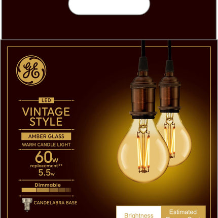 GE Lighting 36555 Dimmable LED Vintage Style 5.5 (