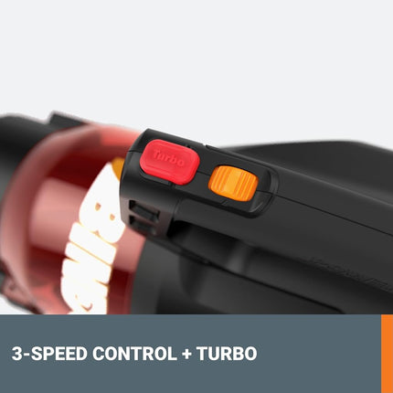 WORX 40V Turbine Leaf Blower Cordless with Battery and Charger, Brushless Motor Blowers for Lawn Care, Compact and Lightweight Cordless Leaf Blower WG584, 2 Batteries & Charger Included