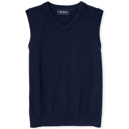 The Children's Place Boys' V-Neck Sweater Vest, Tidal, Small