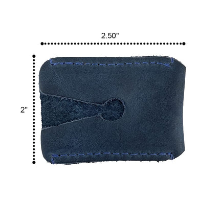 Hide & Drink Leather Double Edge Safety Razor Head Protective Sheath/Shaving Travel Cover Handmade Slate Blue