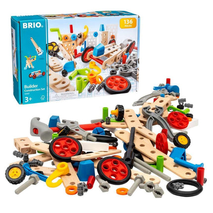 BRIO Builder Construction Set – STEM Building Kit for Kids Age 3 Years and Up, Creative Educational Toy with Tools and Pieces