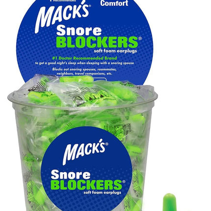 Mack's Snore BLOCKERS Soft Foam Earplugs - 100 Pai
