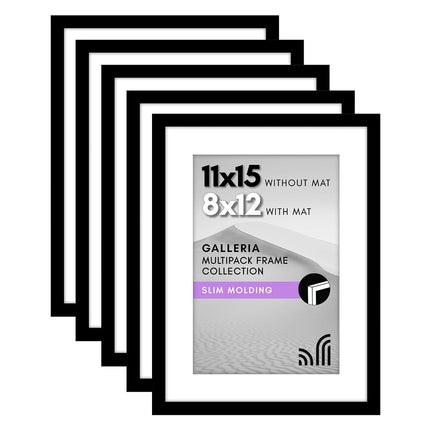 Americanflat 11x15 Picture Frame Set of 5 in Black