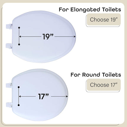 Achim Home Furnishings TOVYSTWH04 Fantasia Standard Toilet Seat, 17-Inch, Soft White