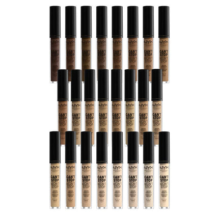 NYX Professional Full Coverage Concealer, 24 Hour Longevity, Can't Stop Won't Stop Contour Makeup Concealer, Matte Finish, Shine Control, Long Lasting, Vegan Formula, Shade: Walnut