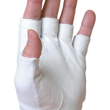 Tourna Tennis Glove-Mens Half, Finger-Large-Left, White (TGH-M-L-L)