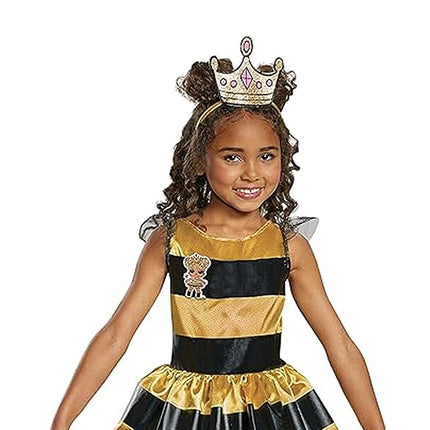 Disguise LOL Surprise Queen Bee Girls Costume, Classic Fancy Dress, Includes Crown Headband and Character Cameo on Bodice, Sparkling Sleeves and Skirt, 4-6 years