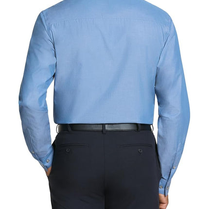UNLISTED Men's Dress Shirt Slim Fit Solid, Hazy Blue, 16"-16.5" Neck 34"-35" Sleeve