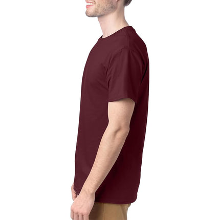 Hanes Men's ComfortSoft T-Shirt (Pack of 4),Maroon,Large