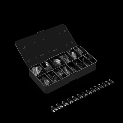APRÉS Apres Gel-X Stiletto Nail Tips Box, 280 Gel-X Tips, Soft Gel Tips, 14 Sizes 00-9, Half Sizes Included (Sculpted Short Stiletto, 280 Count)