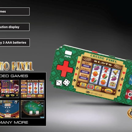 My Aracde Casino Pixel Player: Officially Licensed Video Game, Casino Games, Portable Keychain Arcade