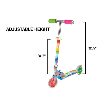 Ozbozz RAINBOW SCOOTER with Friction Activated Light Up Wheels