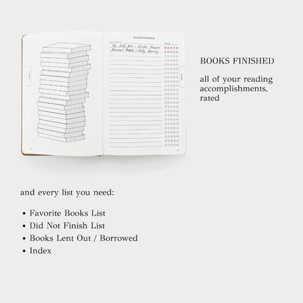 KUNITSA CO. Reading Journal. Book Journal for Book Lovers & Readers. Review and Track Your Reading (Latte, Avid Reader Edition) - 104 book reviews