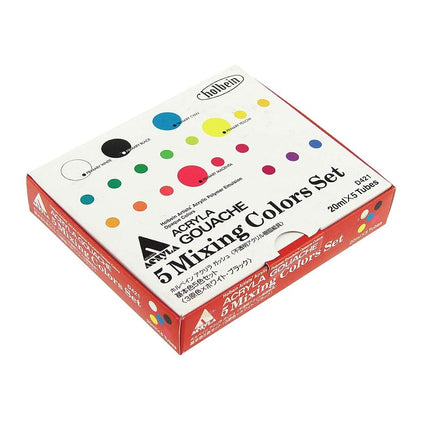 Holbein - Acryla Gouache 5-Color 20ml Mixing Color Set