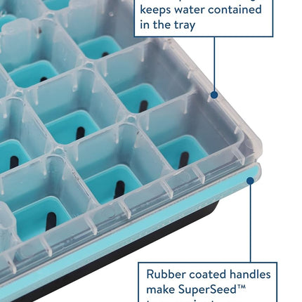 Burpee SuperSeed Seed Starting Tray | 36 Cell Reusable Seed Starter Tray | for Starting Vegetable, Flower & Herb Seeds | Indoor Grow Kit for Plant Seedlings | for Germination Success