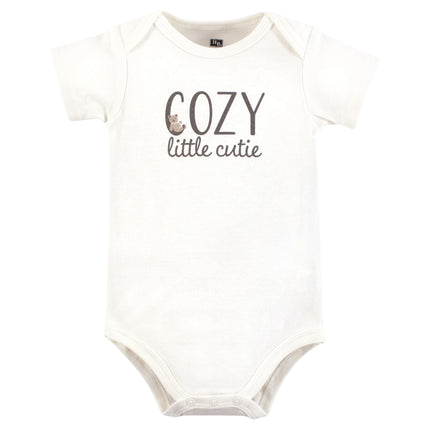 Hudson Baby Unisex Baby Cotton Bodysuits, Cozy Cutie, 6-9 Months