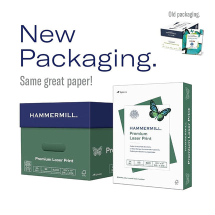 Hammermill Printer Paper, Premium Laser Print 32 lb, 11 x 17-1 Ream (500 Sheets) - 98 Bright, Made in The USA, 104653R