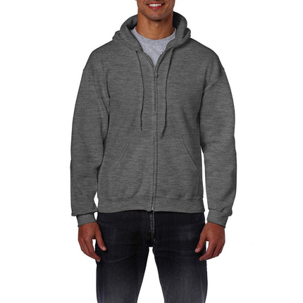 GILDAN Adult Fleece Zip Hooded Sweatshirt, Style G18600, Dark Chocolate, L