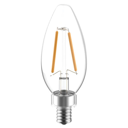 GE Reveal LED Light Bulbs, Candle Lights, 60 Watts, Clear Decorative B11 Bulbs, Small Base (8 Pack)
