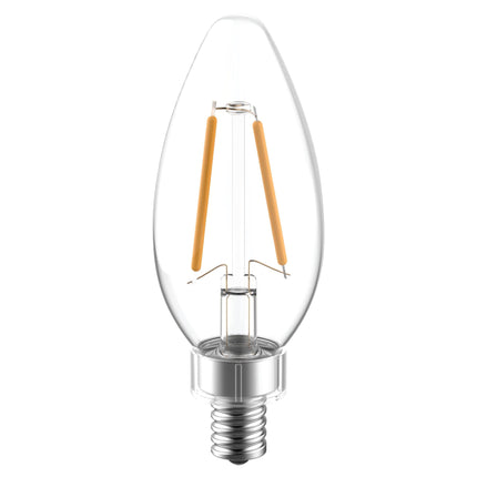GE Reveal LED Light Bulbs, Candle Lights, 60 Watts, Clear Decorative B11 Bulbs, Small Base (8 Pack)