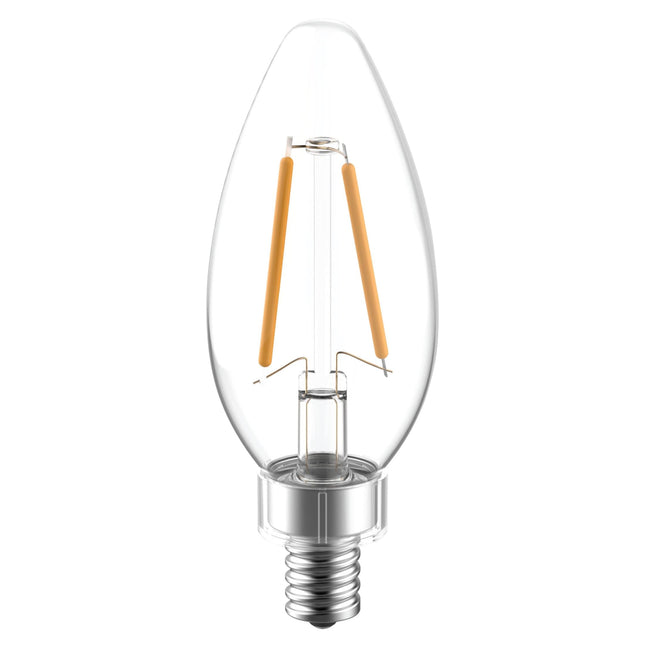 GE Reveal LED Light Bulbs, Candle Lights, 60 Watts, Clear Decorative B11 Bulbs, Small Base (8 Pack)