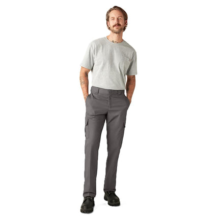Dickies Pantalones cargo de ajuste regular con flexibilidad para hombre, gris grafito, 48W x 32L