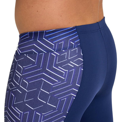 Arena Men's Performance Kikko Pro Swim Jammer Trunks, Navy/Navy Multi, 22
