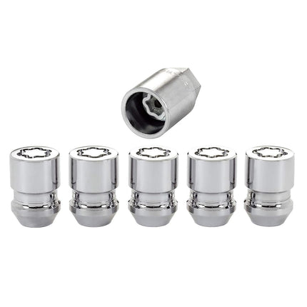 McGard 24557 Chrome Cone Seat Wheel Locks (M12 x 1.5 Thread Size) - Set of 5