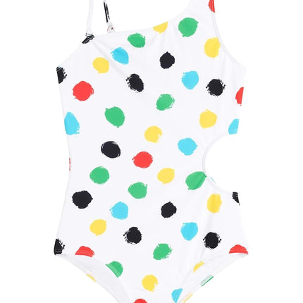 Maillot de bain une pièce Kanu Surf Cori Beach Sport asymétrique avec découpe latérale UPF 50 pour fille, Cori White, 16