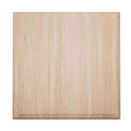 4 1/2"W x 4 1/2"H x 1 1/8"P Americraft Solid Hardwood Stain Grade Standard Smooth Rosette with Decorative Edge, Red Oak