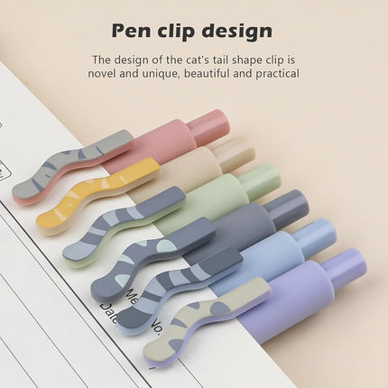Ddaowanx Cute Cat Pens Set,12 Pcs 0.7mm Quick Dry Ink Colored Gel Pens