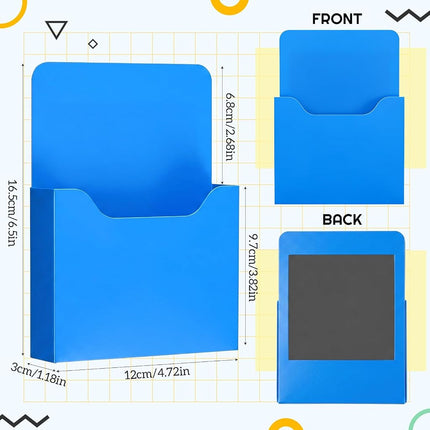 Gilprop 8 Pack Magnetic File Folder Holder for Whiteboard Classroom Storage