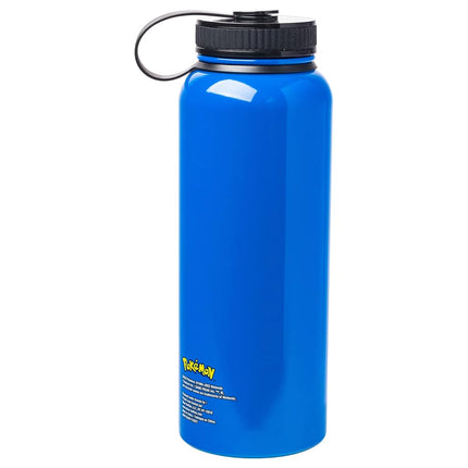 Silver Buffalo Pokemon Pikachu Lightning Bolt Stainless Steel Water Bottle with Twist Lid, 42 Ounces